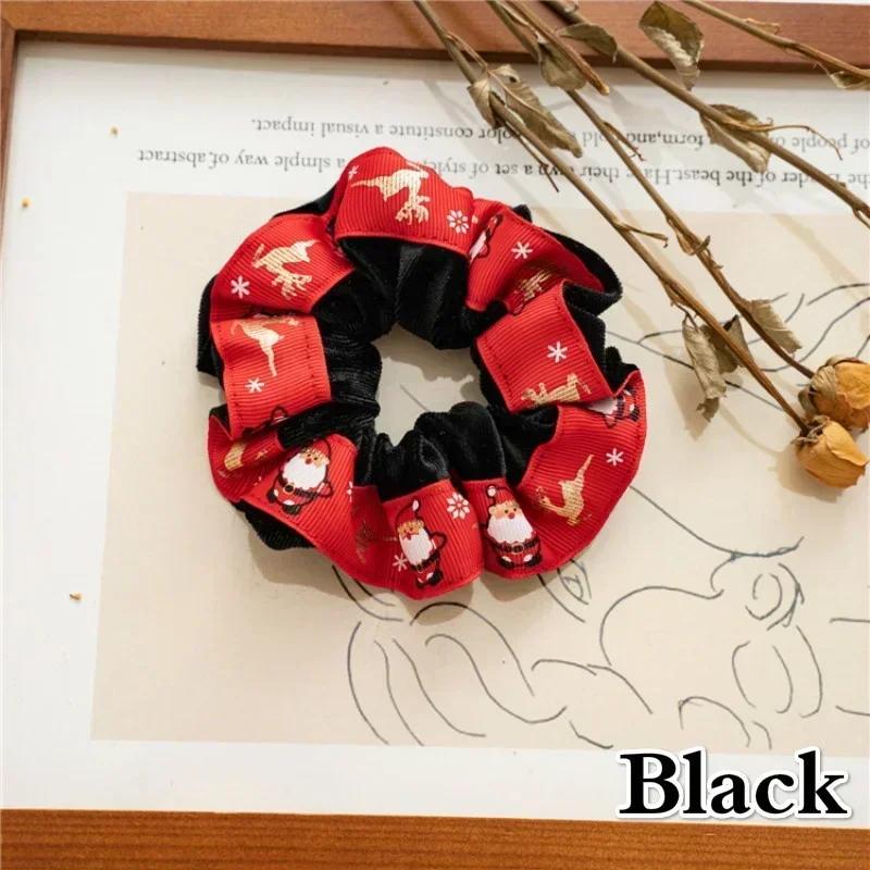 Рождественский стиль Эластичная резинка для волос Инструмент для укладки хвостика Праздничная мода Аксессуары для волос для девочки Персонализированные и изысканные подарки