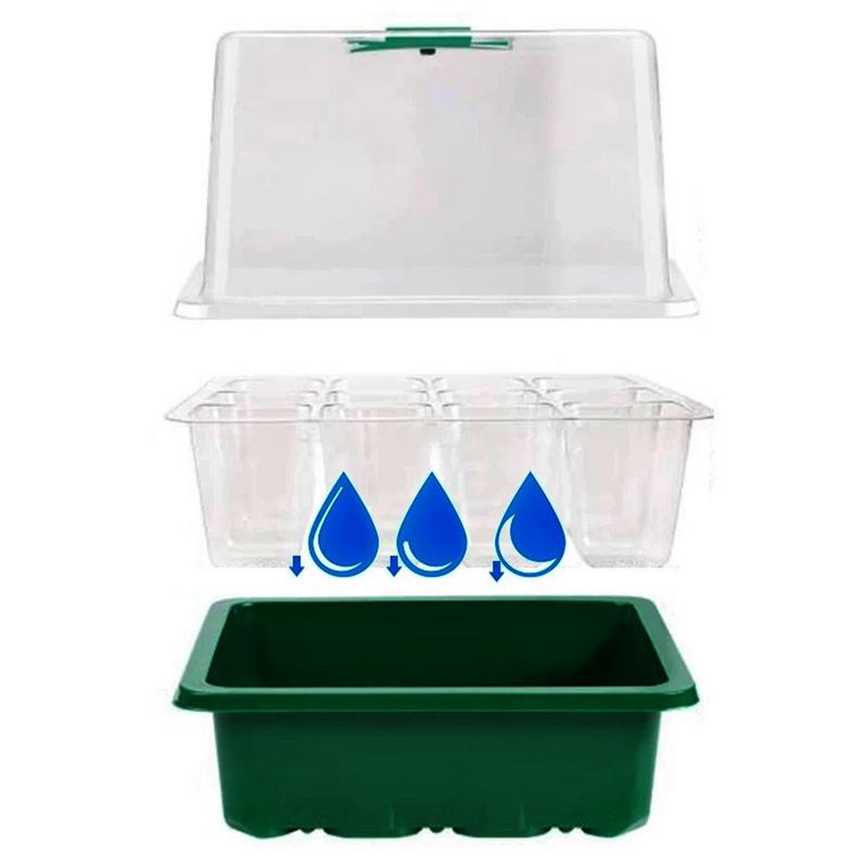 Поддоны для рассады Стартовый набор с подсветкой для растений Поддоны для растений для внутреннего сада с 8 светодиодными лампами для растений Управление временем Клонирование и