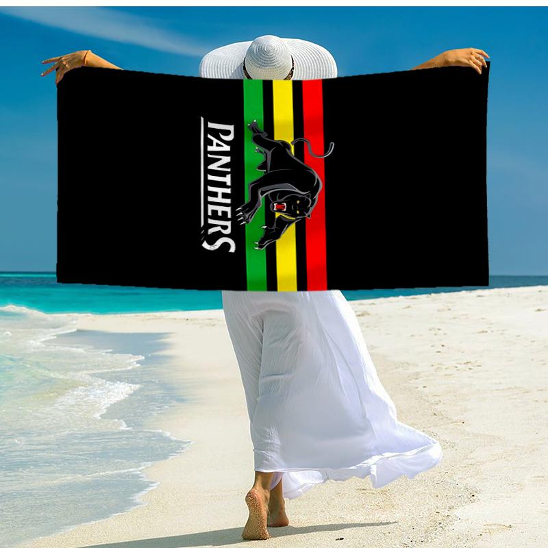 panthers Fashion Beach Towel: Ideal for Summer Adventures Soft, absorbent and quick drying suitable for swimming and bathing