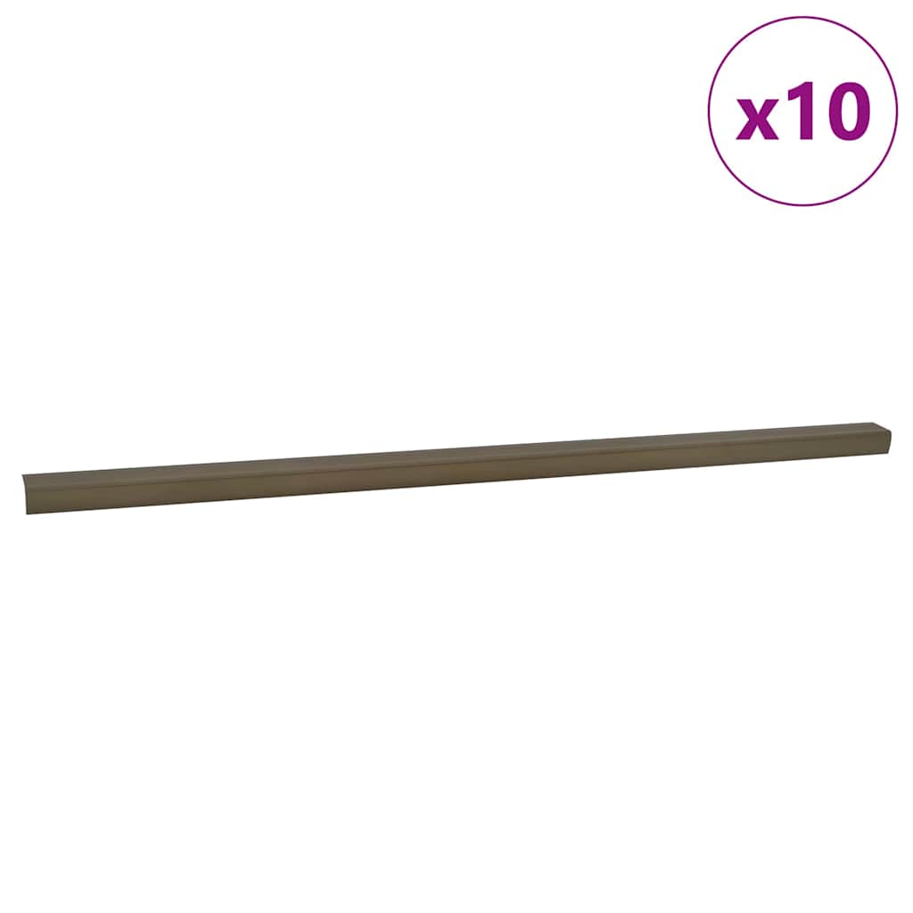 Stair Nosing Profiles 10 pcs Brown 67 x 3 x 2 cm Aluminum