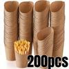50pcs Fries Paper Cup Set 12oz Disposable Kraft Paper Fry Charcuterie Cups for Party Celebrations Use Cupcakes Popcorn DIY Bakin