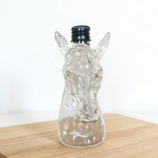 Стеклянный декантер для виски в виде лошадиной головы, бутылка для виски и вина, креативный контейнер для ликера, уникальный подарок для ценителей ликера, элегантный декор для домашнего бара