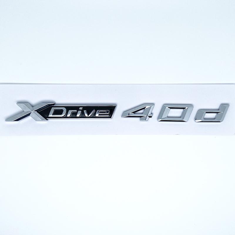 Car Emblem Sticker 3D ABS Glossy Black Silver XDrive 40i 40d 45i 45d 48i 48d For BMW X1 X2 X3 X4 X5 X6 X7 GT