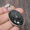 Nuummite Gemstone Handmade 925 Sterling Silver Jewelry Pendant For Her
