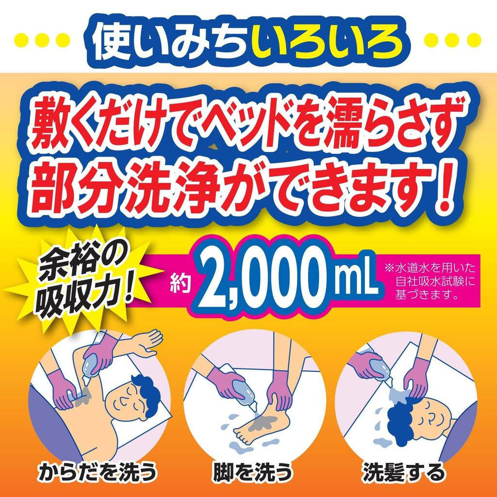 Salva Hakujuji Супервпитывающий широкий водонепроницаемый коврик-простыня, Размер, 10 штук