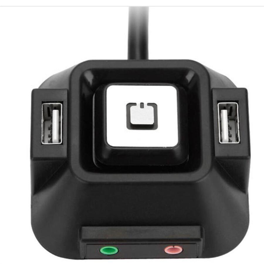 Многофункциональная кнопка включения/выключения внешнего питания для настольного ПК с аудио и микрофонным портом