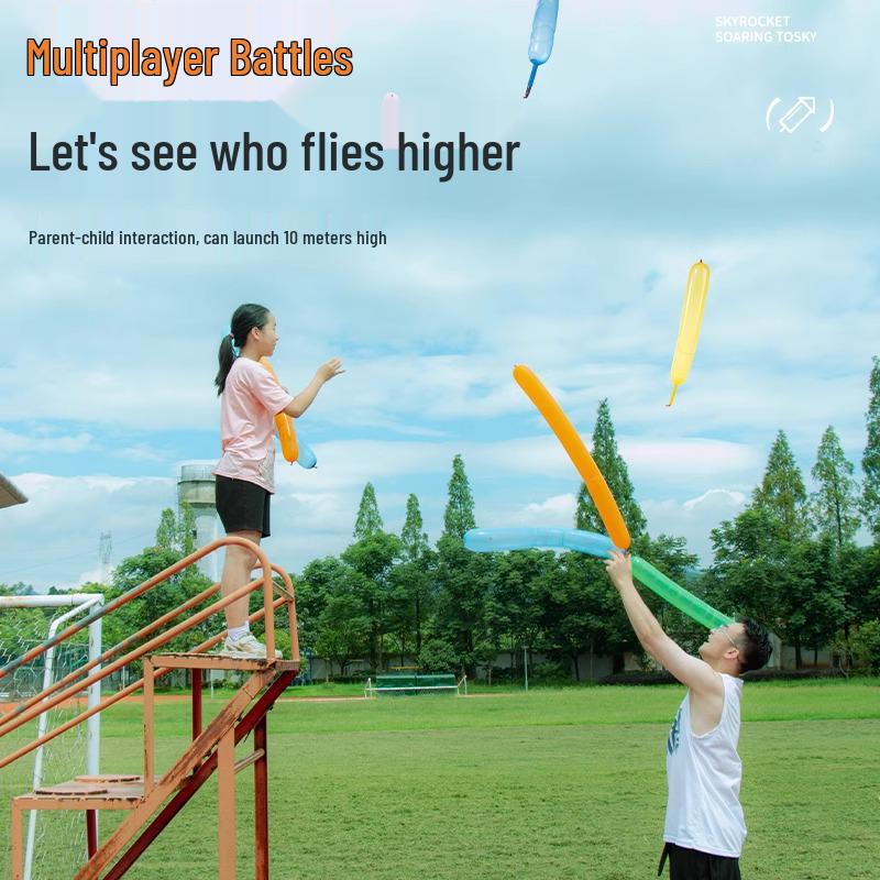 Ракета-шар: Шумная летающая игрушка для детей - Надувной шар для улицы