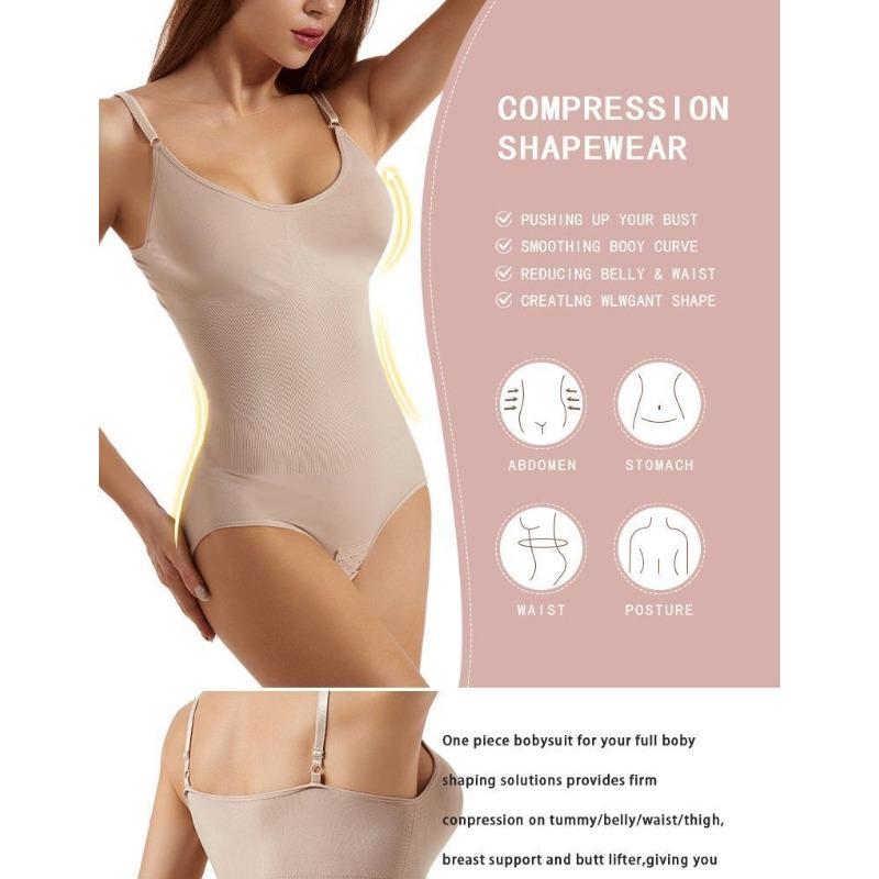 Postpartum Buttock-Lifting Seamless Shaper Women's Bodysuit with Straps for Tummy Control and Figure Sculpting