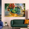 Village Landscape Oil Painting Abstract House And Tree Art Canvas Painting Living Room Corridor Office Home Decoration Mural