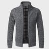 Luxury Men's Stand-Up Collar Knit Zipper Cardigan Sweater