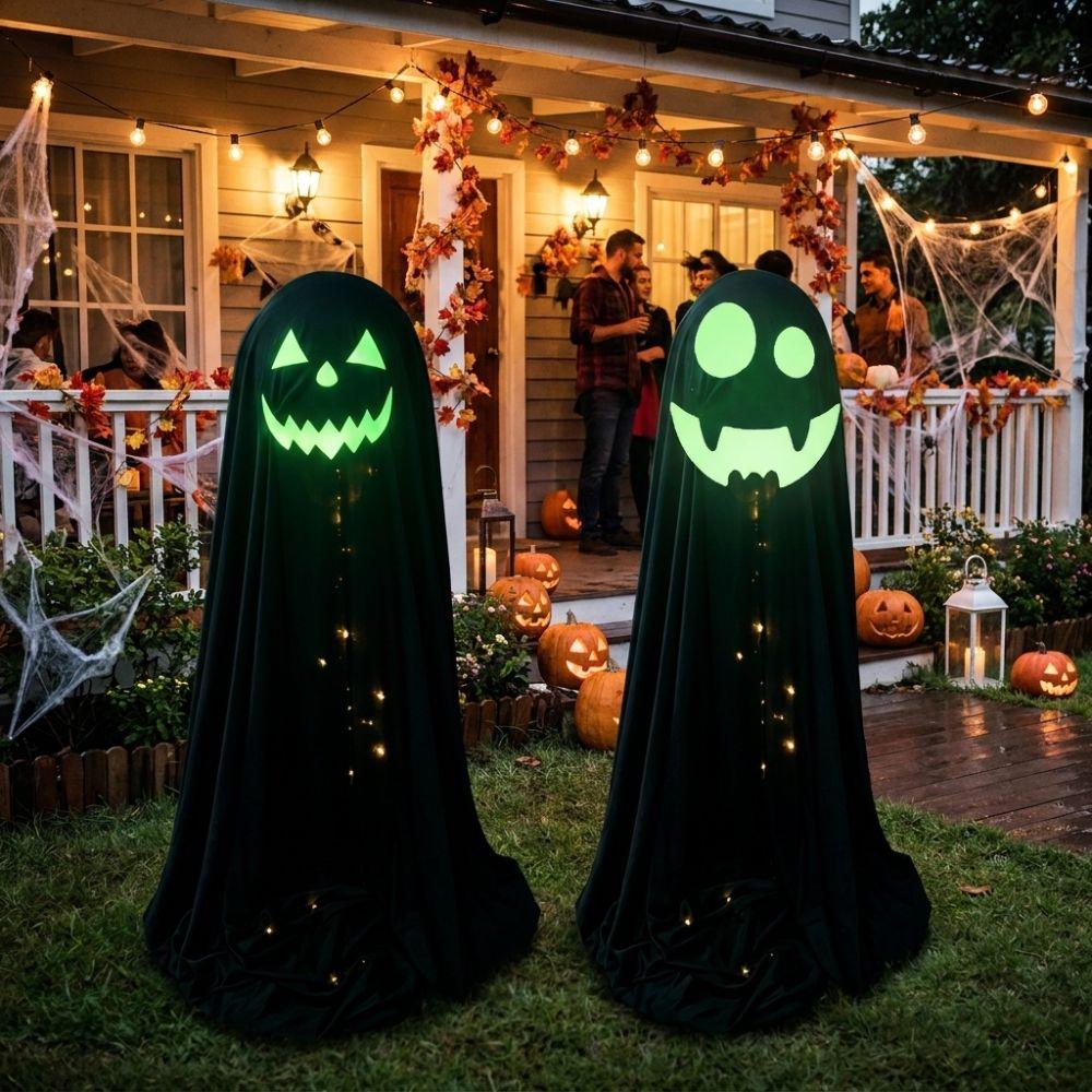 Adjustable Halloween Standing Ghost Decor Soft LED Lights Lights Ghost Ornament Holiday