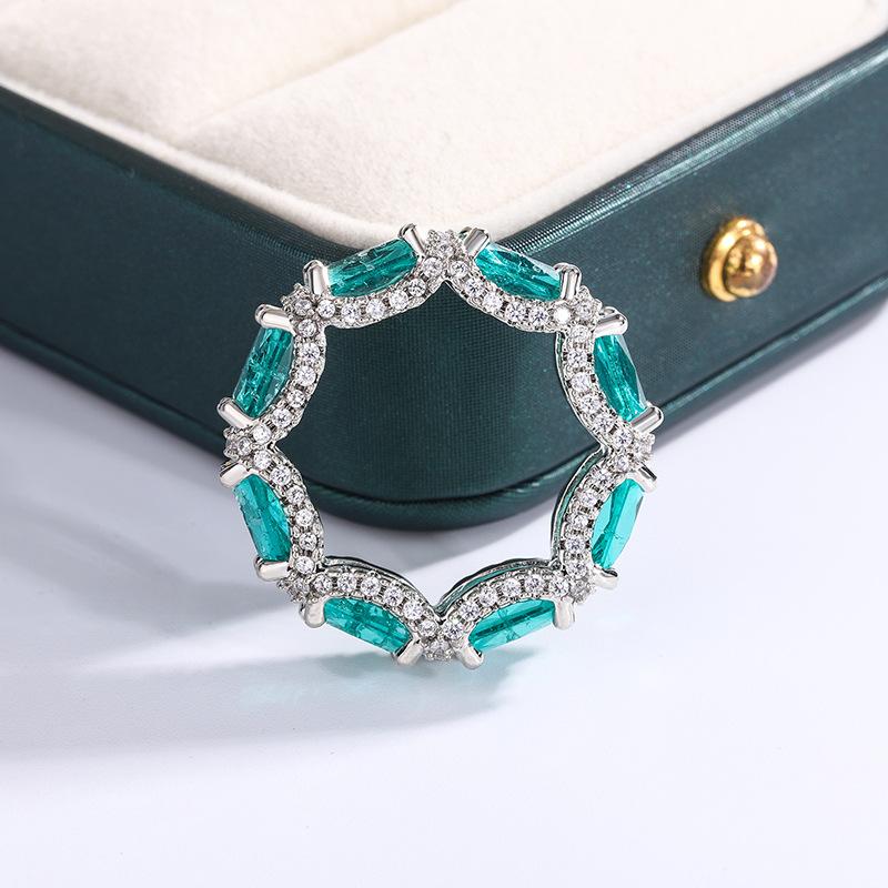 Кольцо с имитацией драгоценного камня и аквамариновым топазом