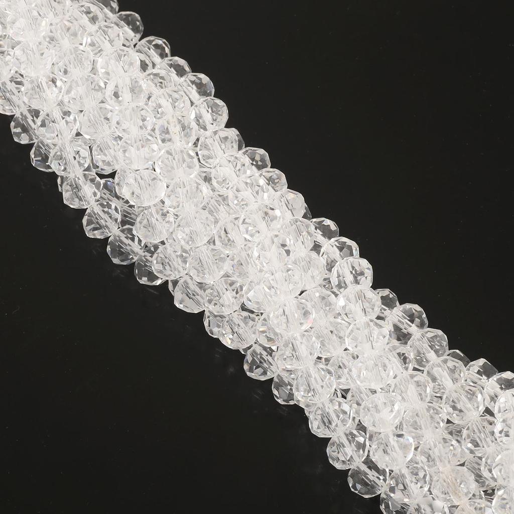 30-200Pcs Rondelle Austria Faceted Crystal Glass Beads Loose Spacer Beads for Jewelry Making