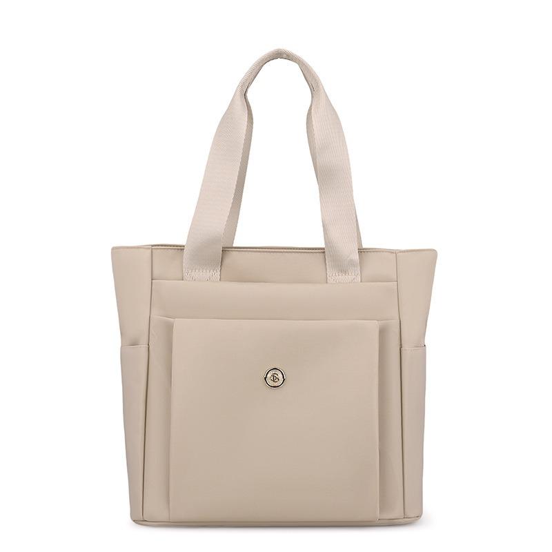 Повседневная женская сумка стиль лето новая большая вместимость повседневная однотонная нейлоновая ткань на плечо портативная сумка для мамы