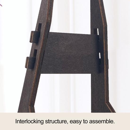 Display Stand Vintage L-shaped Wooden Plate Stand Multi-Purpose Picture Display Holder for Home Decoration