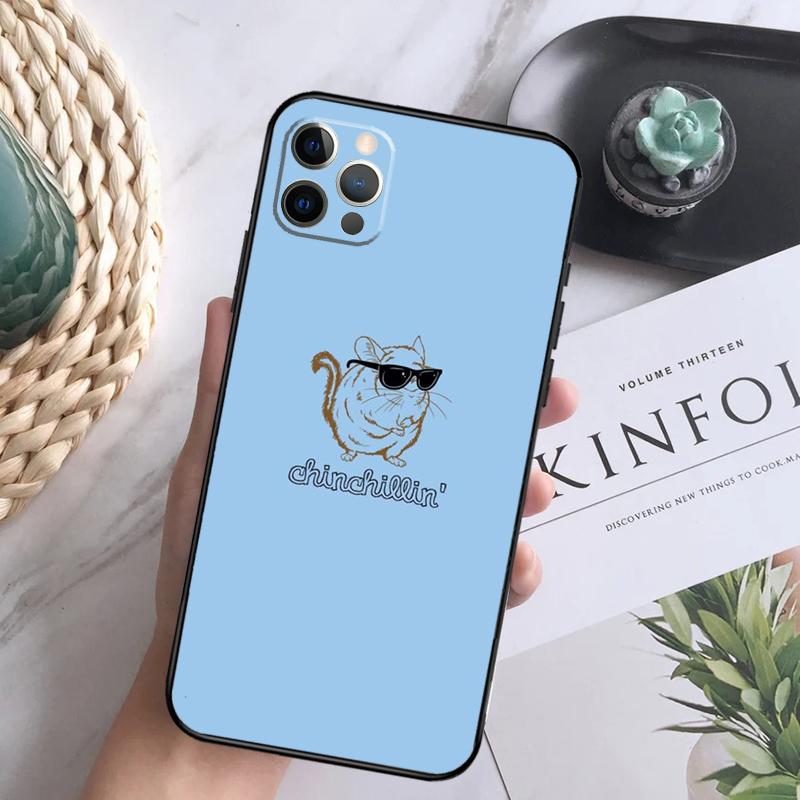 Милый Мультяшный Шиншилла Чехол Для Телефона Для iPhone 15 14 13 12 11 16 Pro Max Plus Mini 7 8 X XS Max XR Задняя Крышка Оболочка