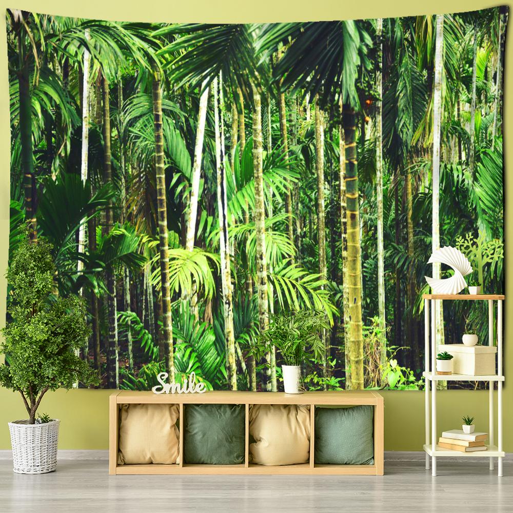 Гобелен с красным кленовым лесом, настенный психоделический колдовство, богемный стиль, хиппи, домашний декор для спальни