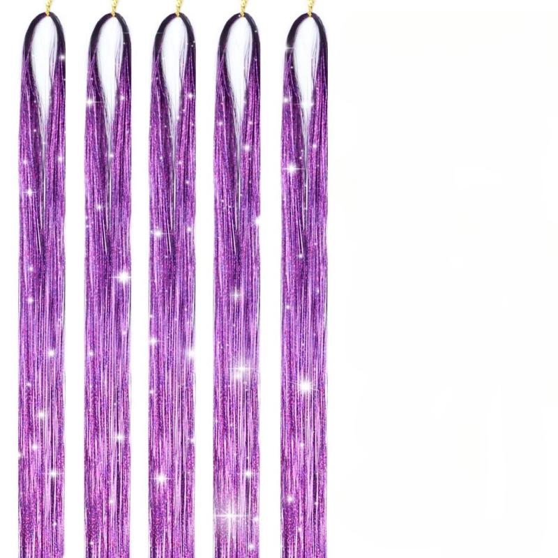 5 шт. комплект париков, парик, термостойкий парик феи, комплект париков, блестящий парик, блестящие волосы, аксессуары для волос для девочек и женщин