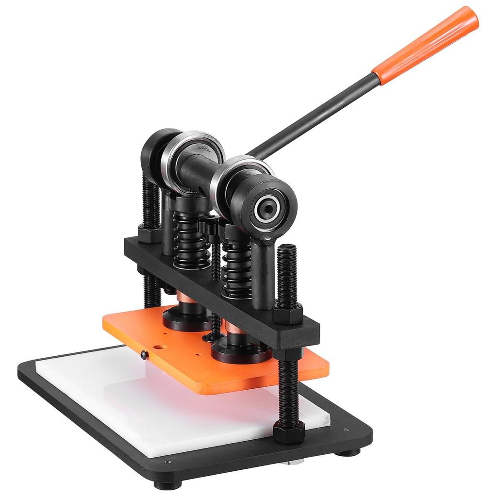Leather Cutting Machine, 10.2 x 5.9 in Embossing Plate Manual Die Cutter, 0.47 in Pressure Stroke Leather Embossing Machine, Dual Guide Shafts Die Cut