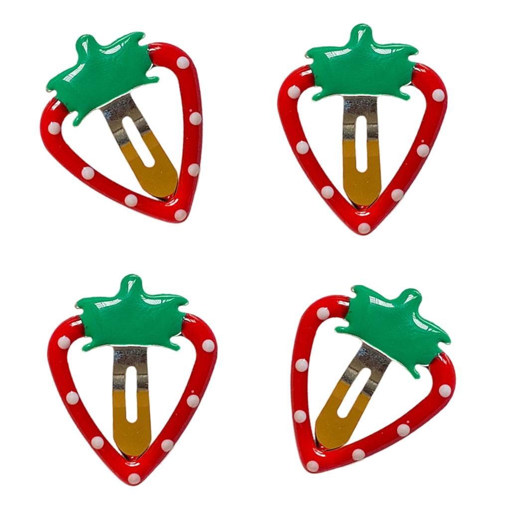 Cute Fruit Shaped Metal Hair Clips For Kids Lightweight Durable Barrettes For Girls Daily Use Party Accessories