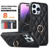 Роскошный кожаный мягкий чехол с кольцом-держателем для iPhone 15 14 13 11 Pro Max 12 Mini XS XR X 8 7 6 6S Plus 14Pro 13Pro противоударный чехол