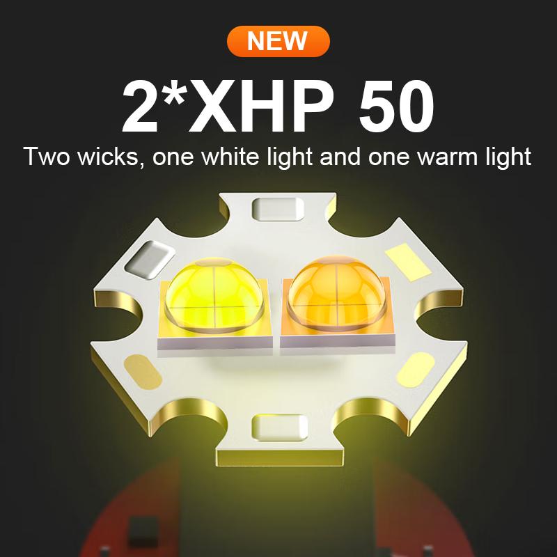 Новейший светодиодный сенсорный фонарь XHP50, белый и теплый свет, мощный налобный фонарик, 3 режима, питание от батареи 18650, использование для рыбалки