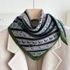 Chessboard plaid 71CM cotton and linen silk scarf small square scarf women's spring and autumn summer thin scarf scarf linen headscarf belt