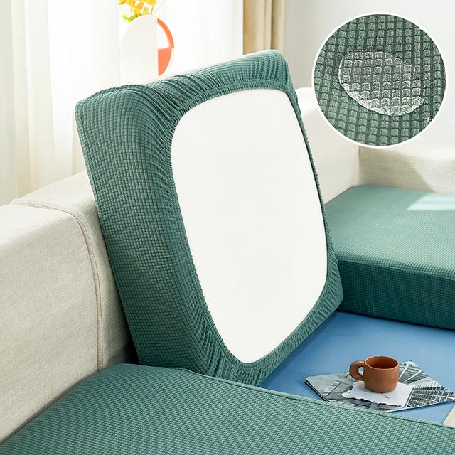 Waterproof Jacquard Sofa Seat Cushion Cover For Living Room Kids Furniture Protector Polar Fleece Stretch Sofa Covers Removable