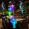 Beautiful Hanging Solar Angel Wind Chime Decorative Colorful LED Wind Chime ABS Wishing Bottle Light Outdoor Decor