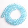 6/8/10/12 мм натуральный синий халцедоновый нефрит, круглые гладкие бусины, свободные бусины размера для самостоятельного изготовления, 15 дюймов