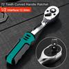 72 Teeth Drive Swivel Ratchet Wrench 1/4" 3/8" 1/2" Steel High Torque Ratchet Wrench Socket Quick Release Wide Used Hand Tools