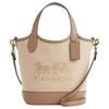 COACH Hanna Fabric 18 Bucket Bag, Shoulder Bag, Crossbody Bag, Handbag Small Women's Dark Natural CAK95-IMLG6