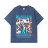 275 GSM Washed T-shirts 100% Cotton One Piece V42 Nami Print Unisex Heavy Cotton T Shirt