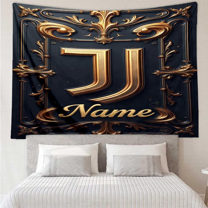 Custom Name Juventus Football Club Print Tapestry, Backdrop, Easy Setup, Ideal for Bedroom, Office & Living Room, with Aesthetic Wall Hanging Decor.