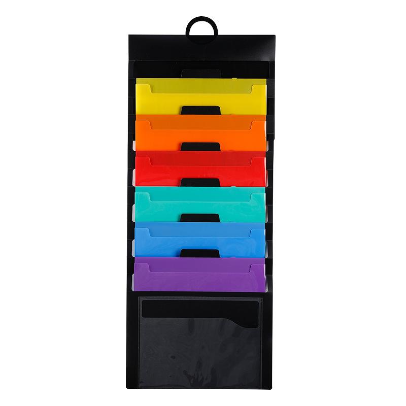 Zhanma Rainbow PP Expanding Hanging Box File Folder Colorful Wall Storage for Office & School Use
