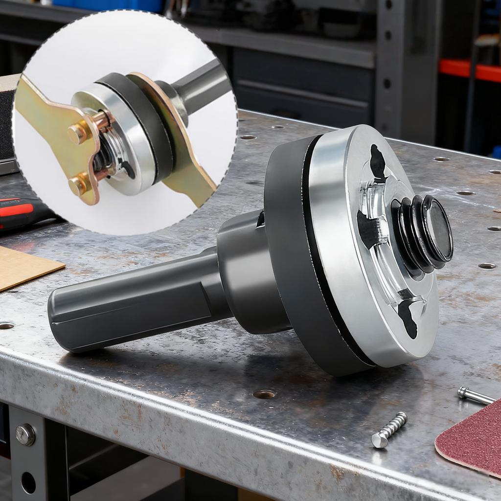 5pcs Universal Drill Adapter Kit With Flange Nut Handle Holder Connector For Cutting Disc Polishing Wheel Metal Grinding And Finishing Accessories