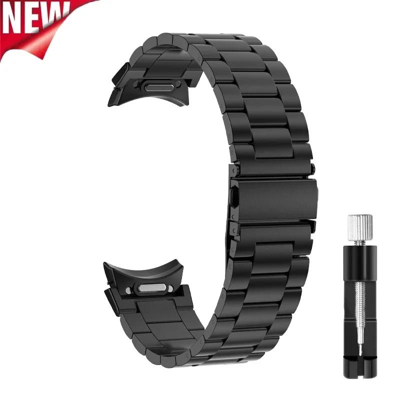 Металлический ремешок для Samsung Galaxy Watch 7 6 5 4 44 мм, браслет 40 мм, крепление One Click для Samsung Galaxy Watch 7 6 Classic, ремешок 47 мм