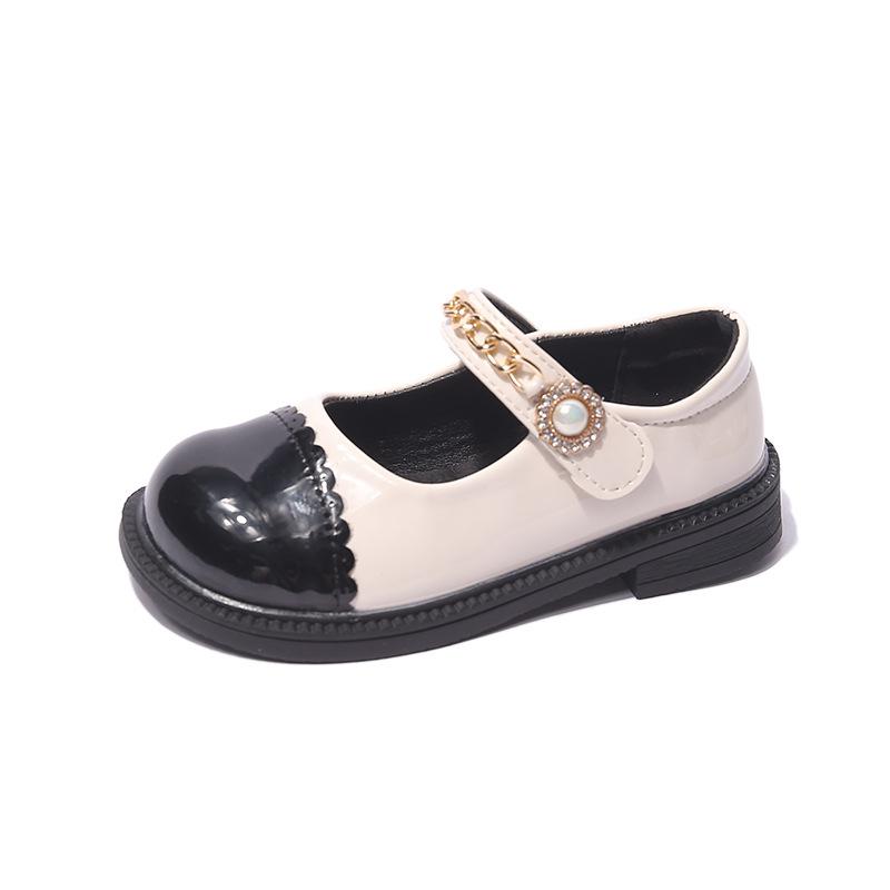 Туфли для девочек детские туфли принцессы маленькие кожаные туфли 2025 новые одинарные туфли иностранный стиль сокровище девочки весенние с мягкой подошвой Мэри Джейн