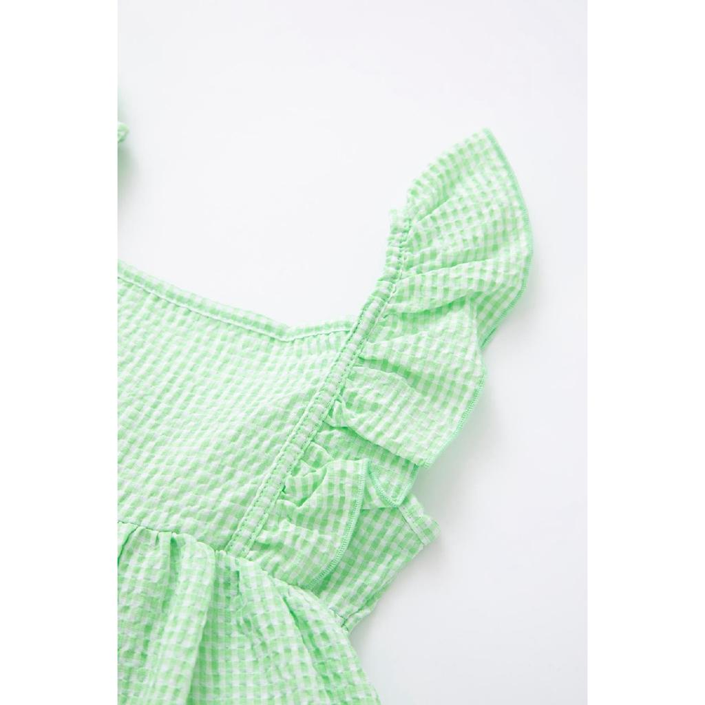 Мятое платье без рукавов в клетку Baby Baby