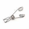 Ohki Gentle Clothespins, Set of 8, Silver, Approx. 1.8 X 3.0 X 8.0 Cm (6.7 X 1.2 X 3.2 Inches)