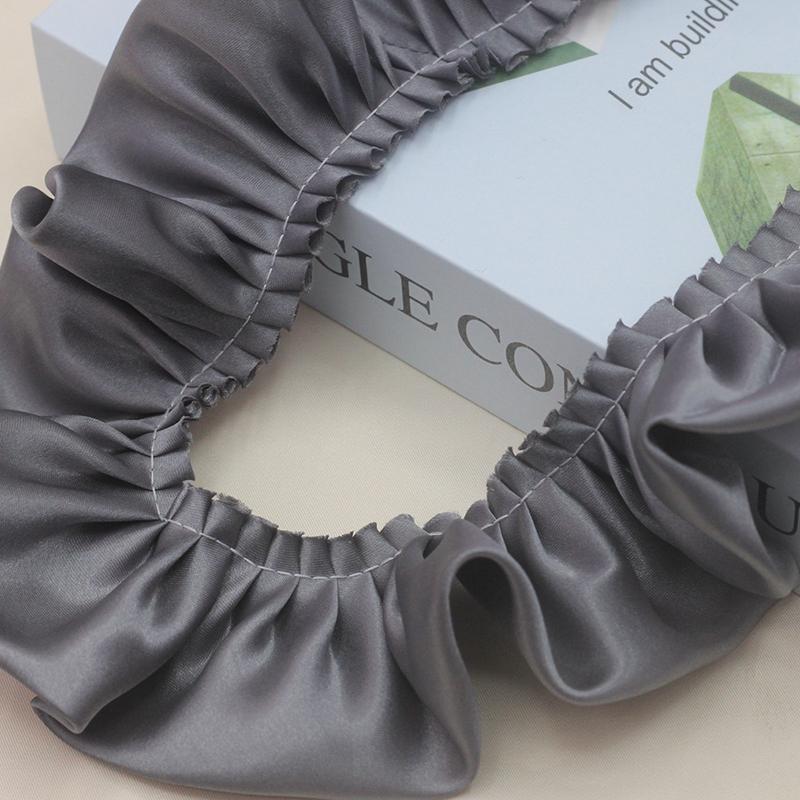 10 м Двухслойная оборка с кружевной отделкой, блестящая атласная плиссированная лента, кромка ткани, подгиб для свадебного платья, кукольного платья, DIY детское шитье, рукоделие