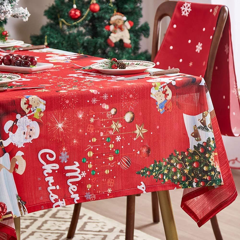 140*100см Рождественская скатерть Водонепроницаемая Рождественская скатерть Рождественская скатерть Журнальный столик