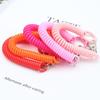Lanyard With Metal Clasp Stretchy Key Hooks Anti-lost Lobster Clasp Stretch Spring Coil Keyring