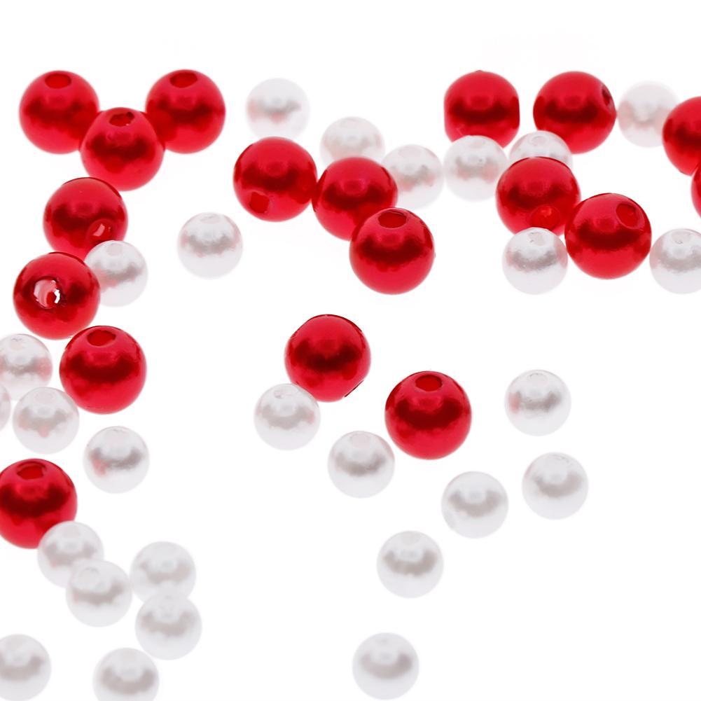 50/100 шт., жемчужные прокладки, свободные бусины, аксессуары, ожерелье, браслет, серьги 6/8 мм, круглые акриловые ювелирные изделия своими руками