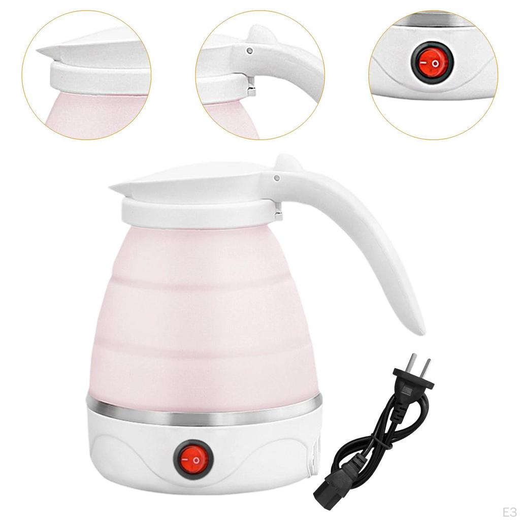 Folding Electric Kettle Foldable 1.2L Silicone Fast Boiling Small Portable Tea Pot