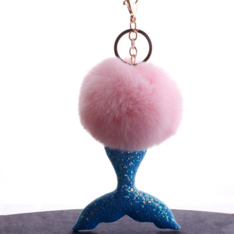 Распродажа, помпон ручной работы из меха для брелоков из кроличьего меха, брелки для ключей, держатель для ключей, сумка для телефона, ювелирные украшения, аксессуары