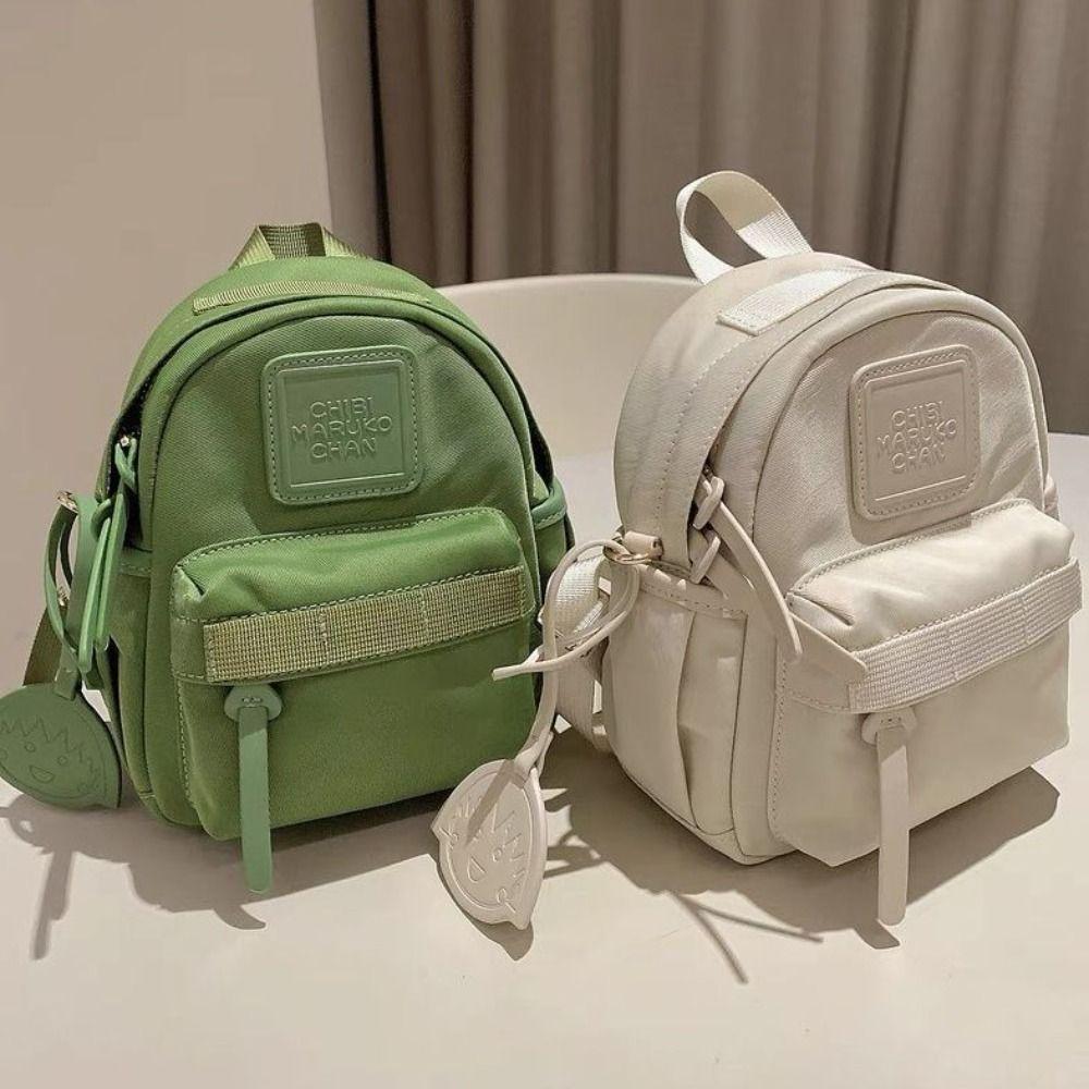 Leisure Time Solid Color School Bags Canvas Mini Backpack Bags Travel Backpack Student