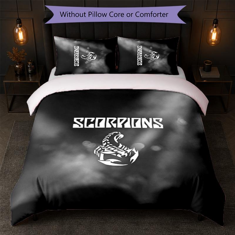 Scorpions Print 3Pcs Bedding Set Duvet Cover With Two Pillowcases Soft Bed Linen For Household Bedroom