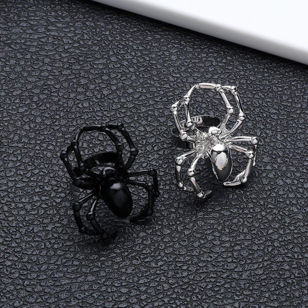 Gothic Adjustable Hip Hop Promise Biker Mens Rings Halloween Punk Simulation Animal Spider Ring
