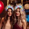 1-10 шт. Светящийся лазерный ободок для волос, Светящийся обруч для волос для Хэллоуина, Рождественской вечеринки, Аксессуары для светового шоу для сценических выступлений